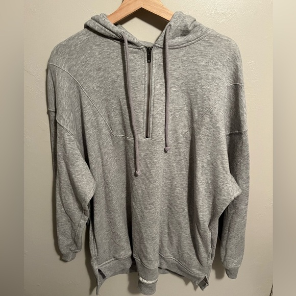 American Eagle Quarter Zip Jegging Fit Hoodie - Picture 3 of 9